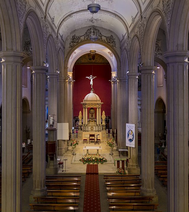 The inside of the Church of Santiago Apóstol in Gáldar