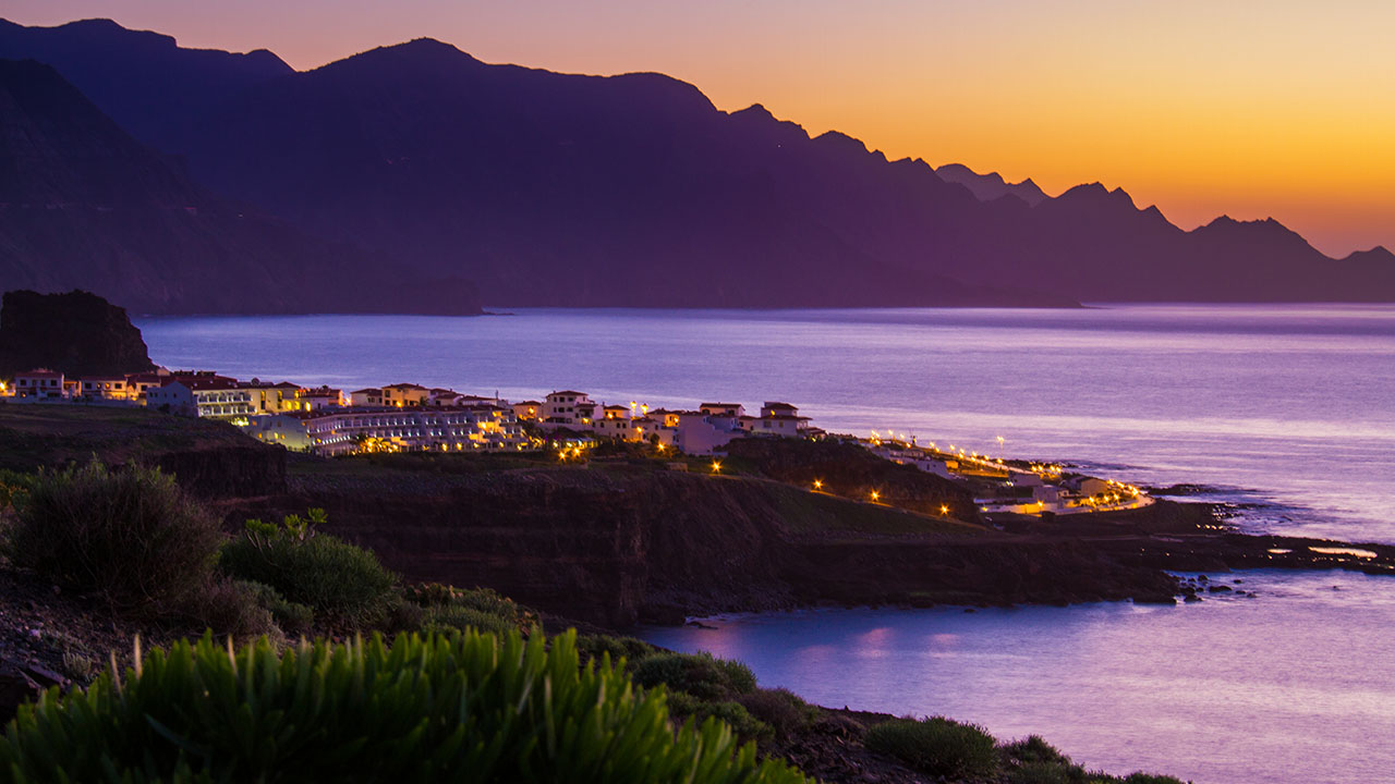 Night in Agaete, north coast of Gran Canaria