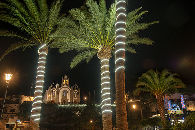 Iluminación navideña en Gran Canaria. Santa Lucía
