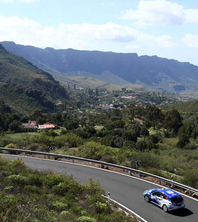 Tramo del Rally Islas Canarias en una edición anterior, en Gran Canaria