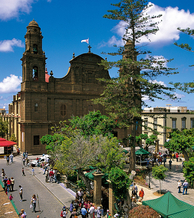 Plaza e Iglesia de Santiago. Gáldar, Gran Canaria
