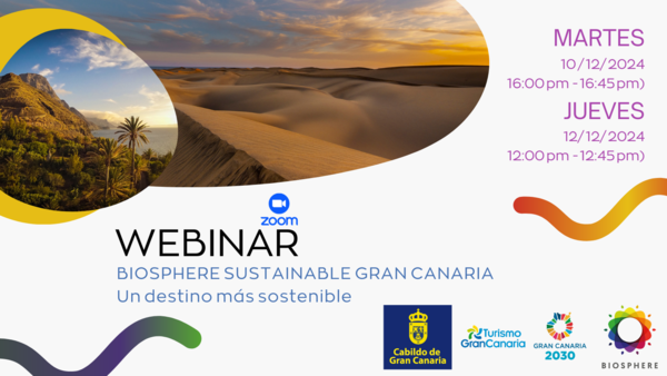 webinar gratuito &quot;Presentación de Biosphere Sustainable Gran Canaria 2025&quot;